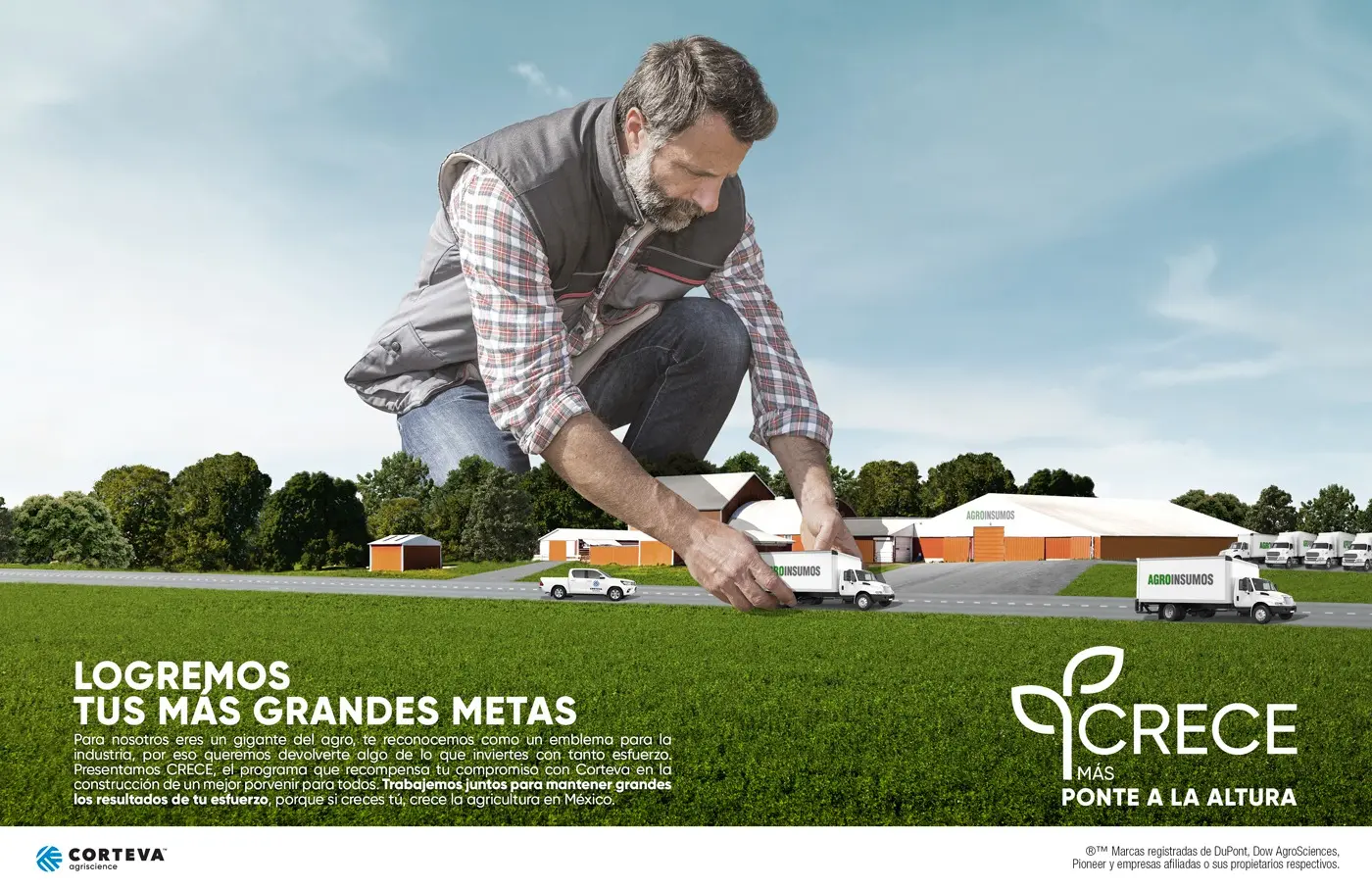 Key visual de CRECE que retrata un perfil emblemático de la industria agroindustrial.