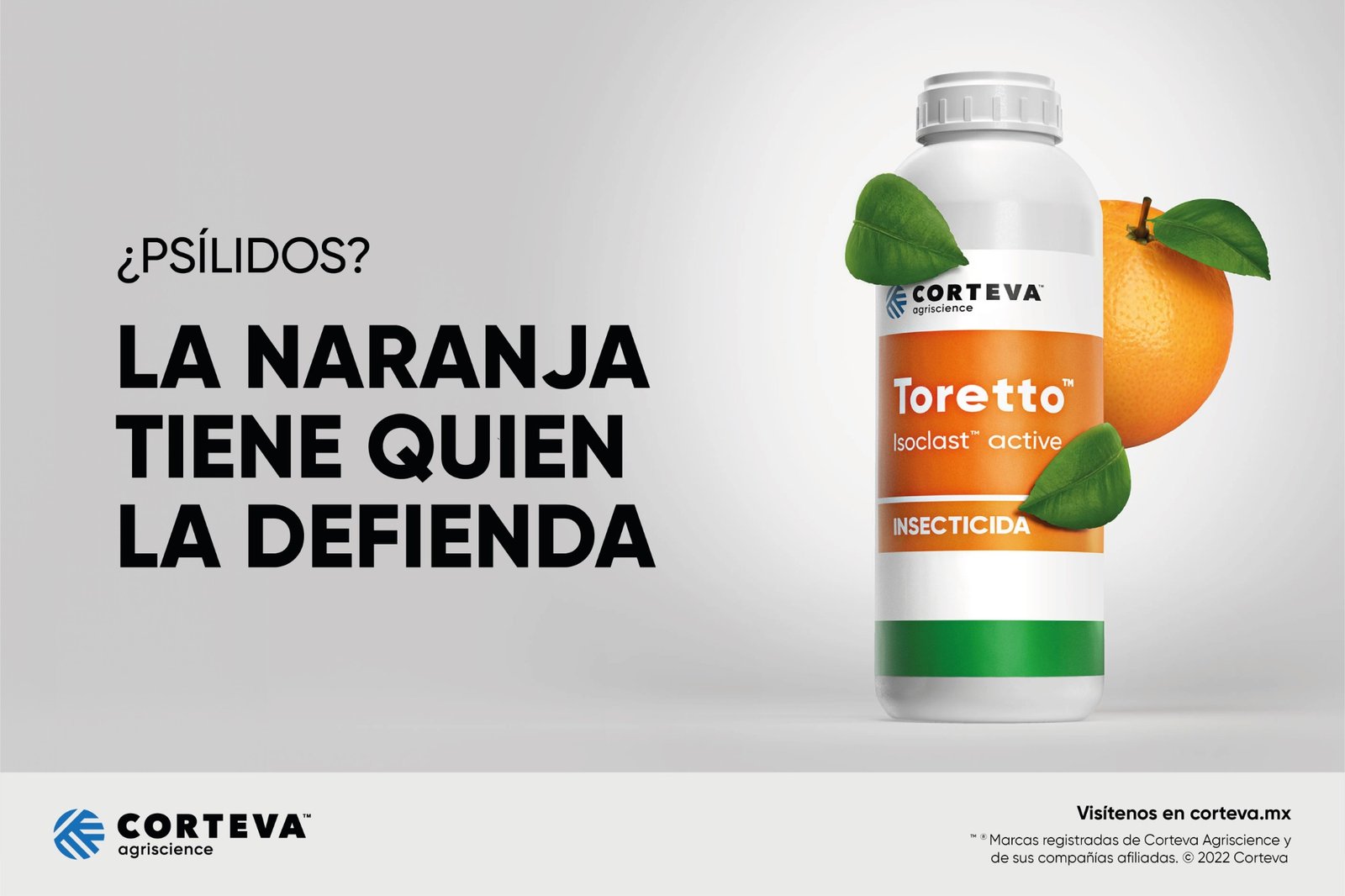 Key visual de Toretto para el cultivo de naranja.
