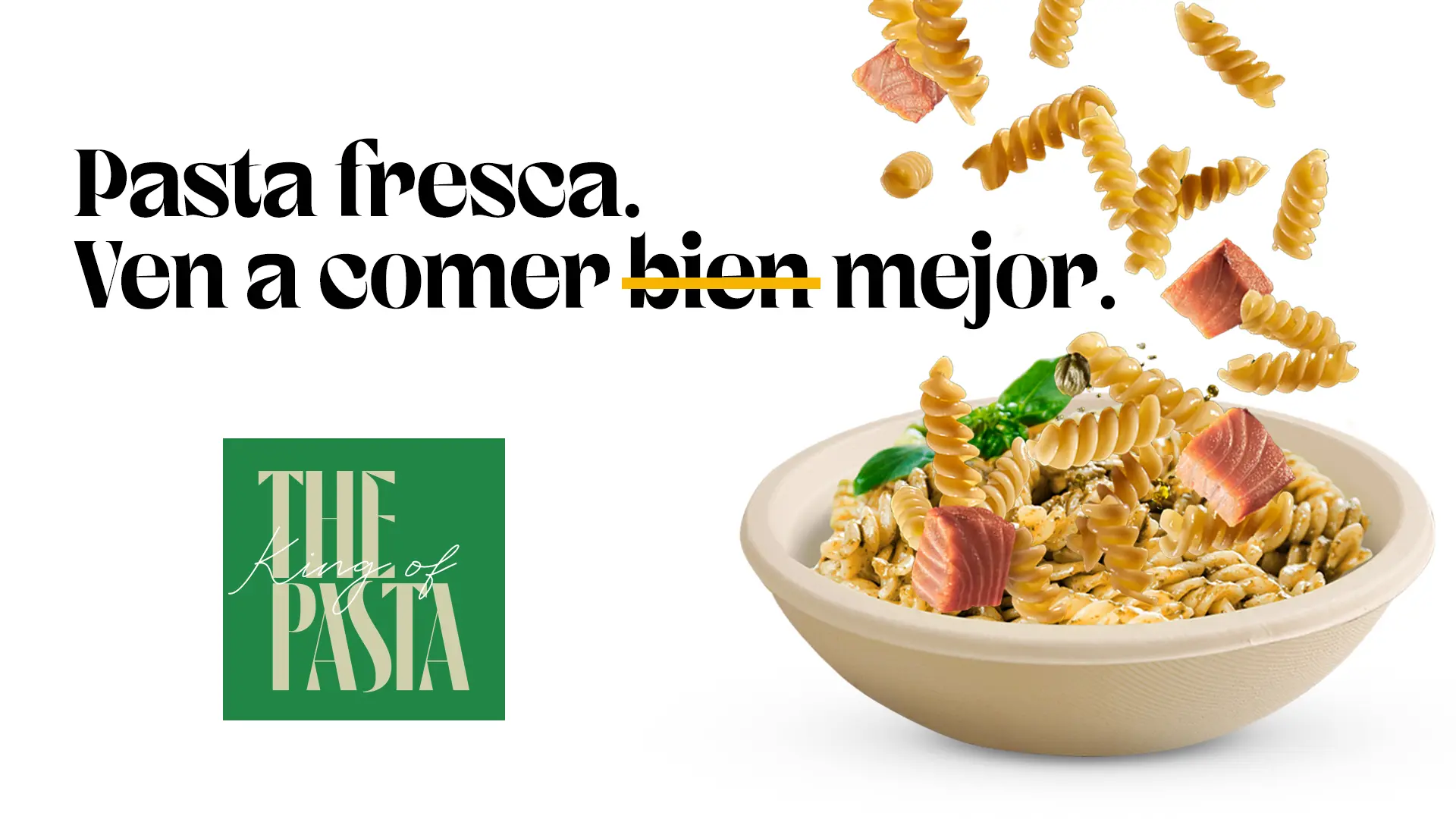 Key visual The King of Pasta · Ven a comer mejor
